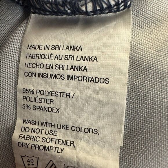 Izod Polo Shirt Mens Medium Blue Striped Short Sleeve Golf Stretch Performance - Picture 3 of 7